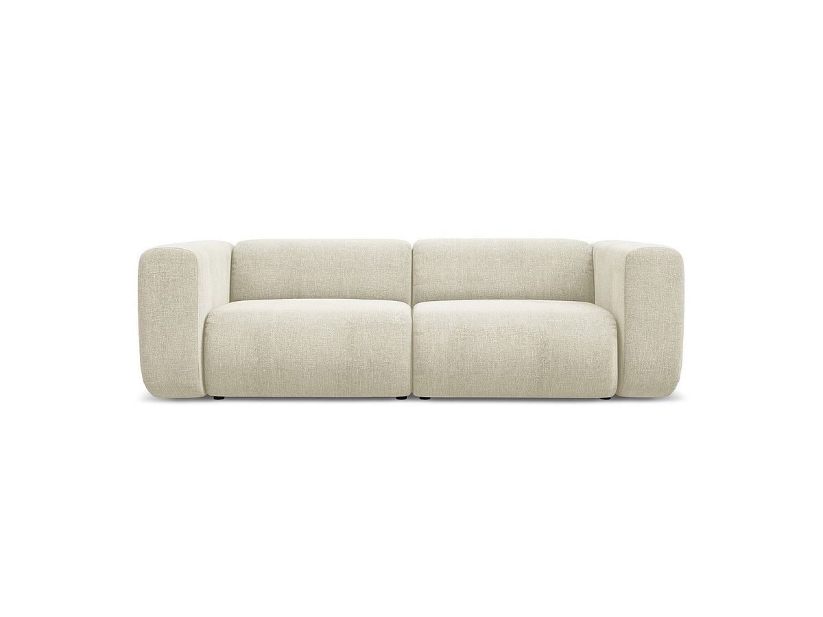 Canapé modulable 3 places beige tissu