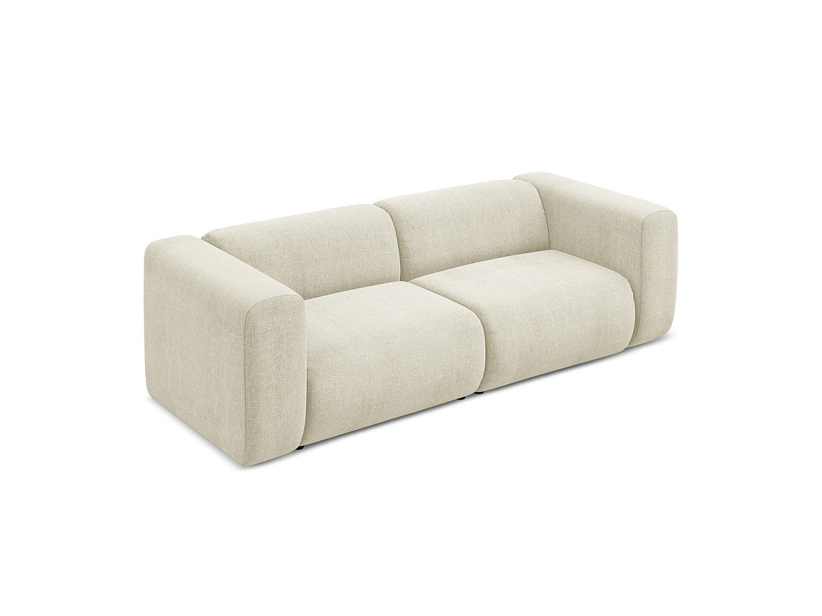 Canapé modulable 3 places beige tissu