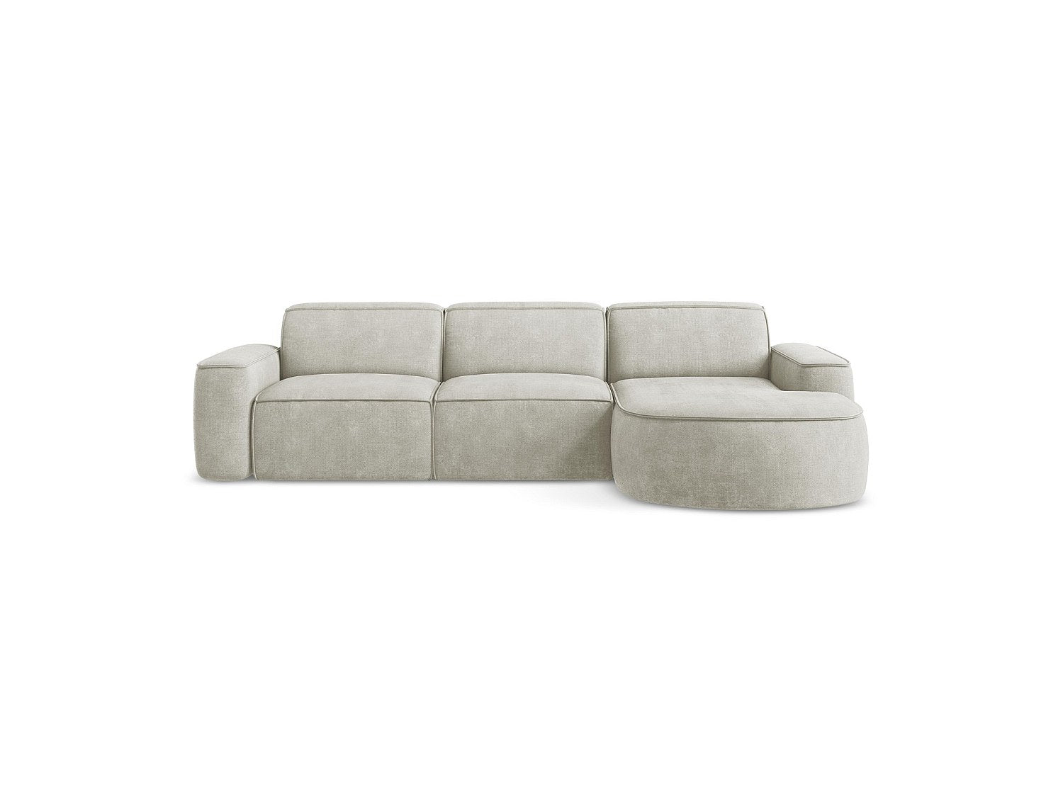 Canapé modulable 3 places blanc tissu