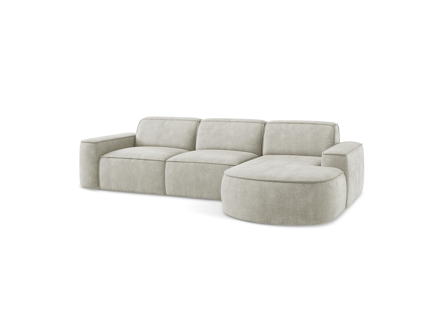 Canapé modulable 3 places blanc tissu