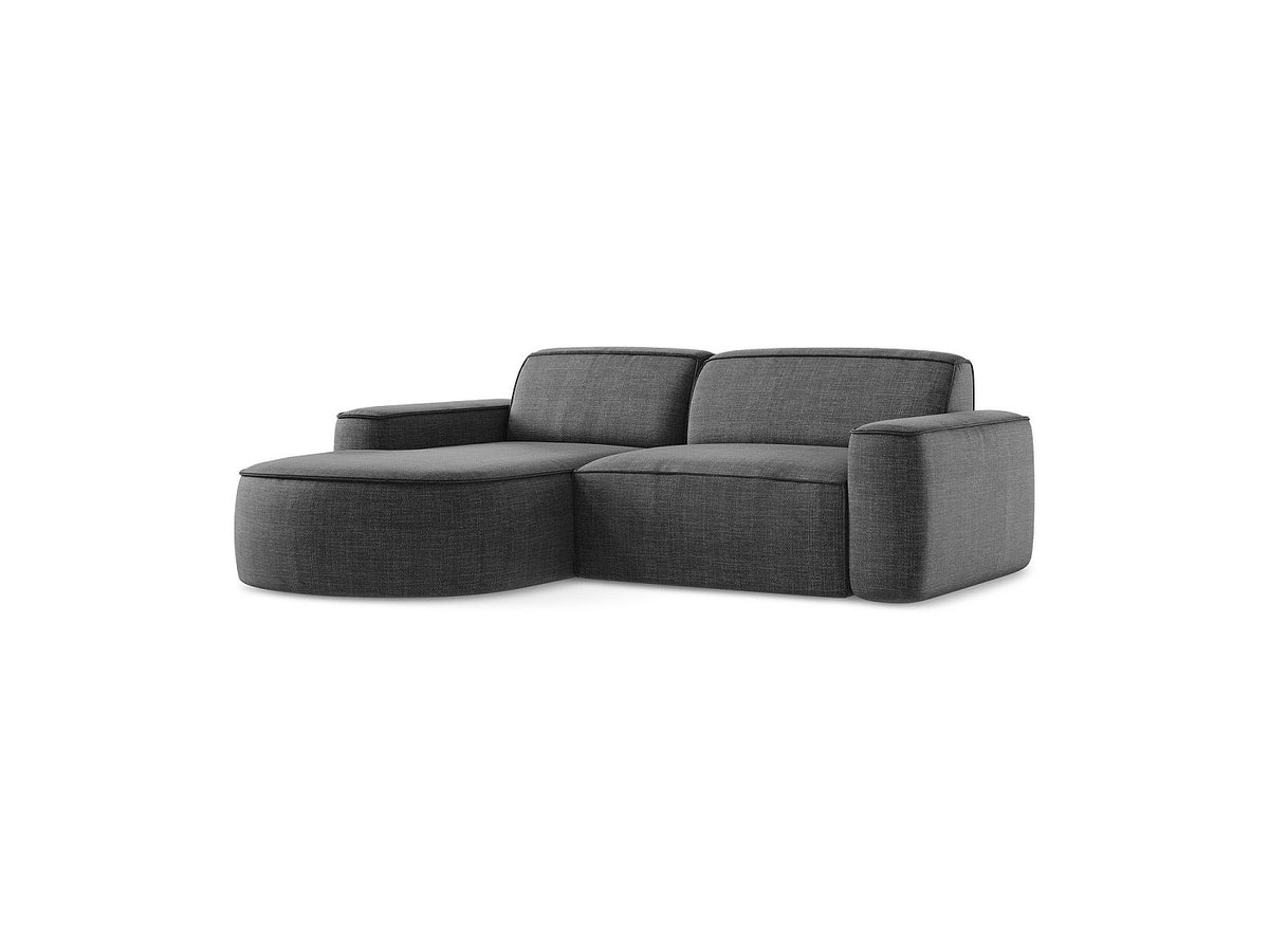 Canapé modulable 5 places gris tissu