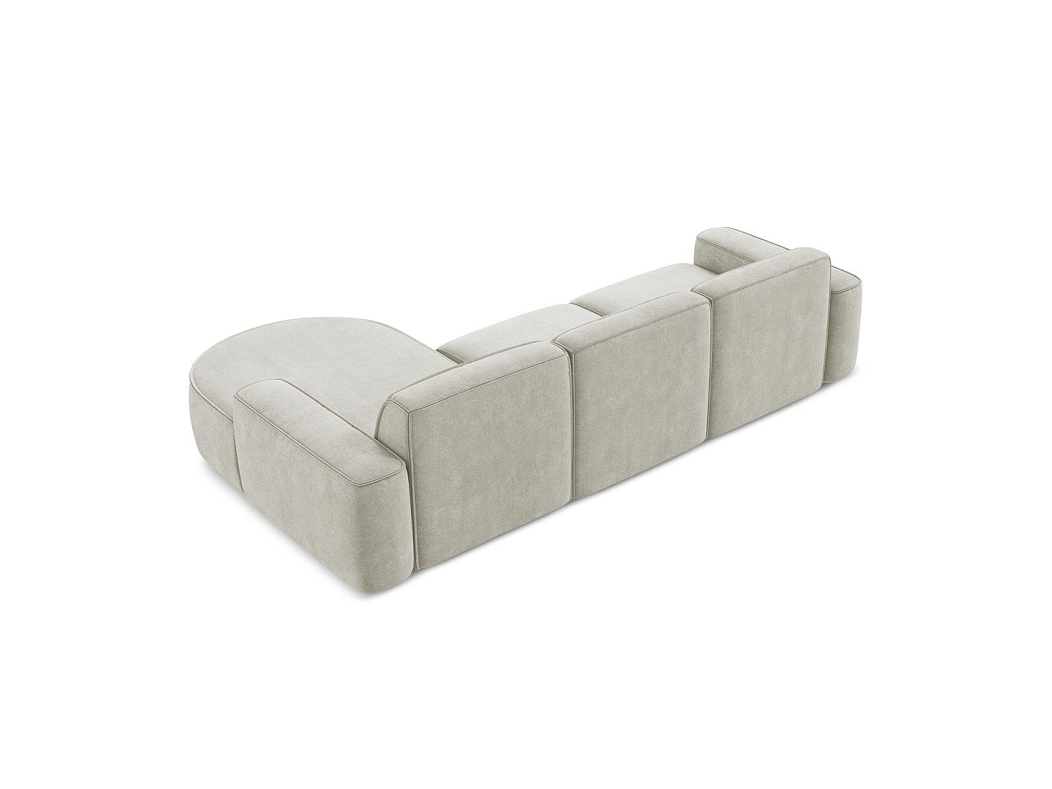 Canapé modulable 3 places blanc tissu