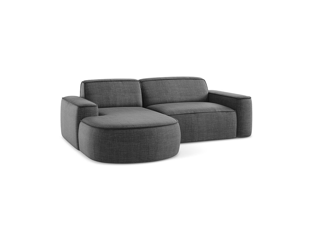 Canapé modulable 5 places gris tissu