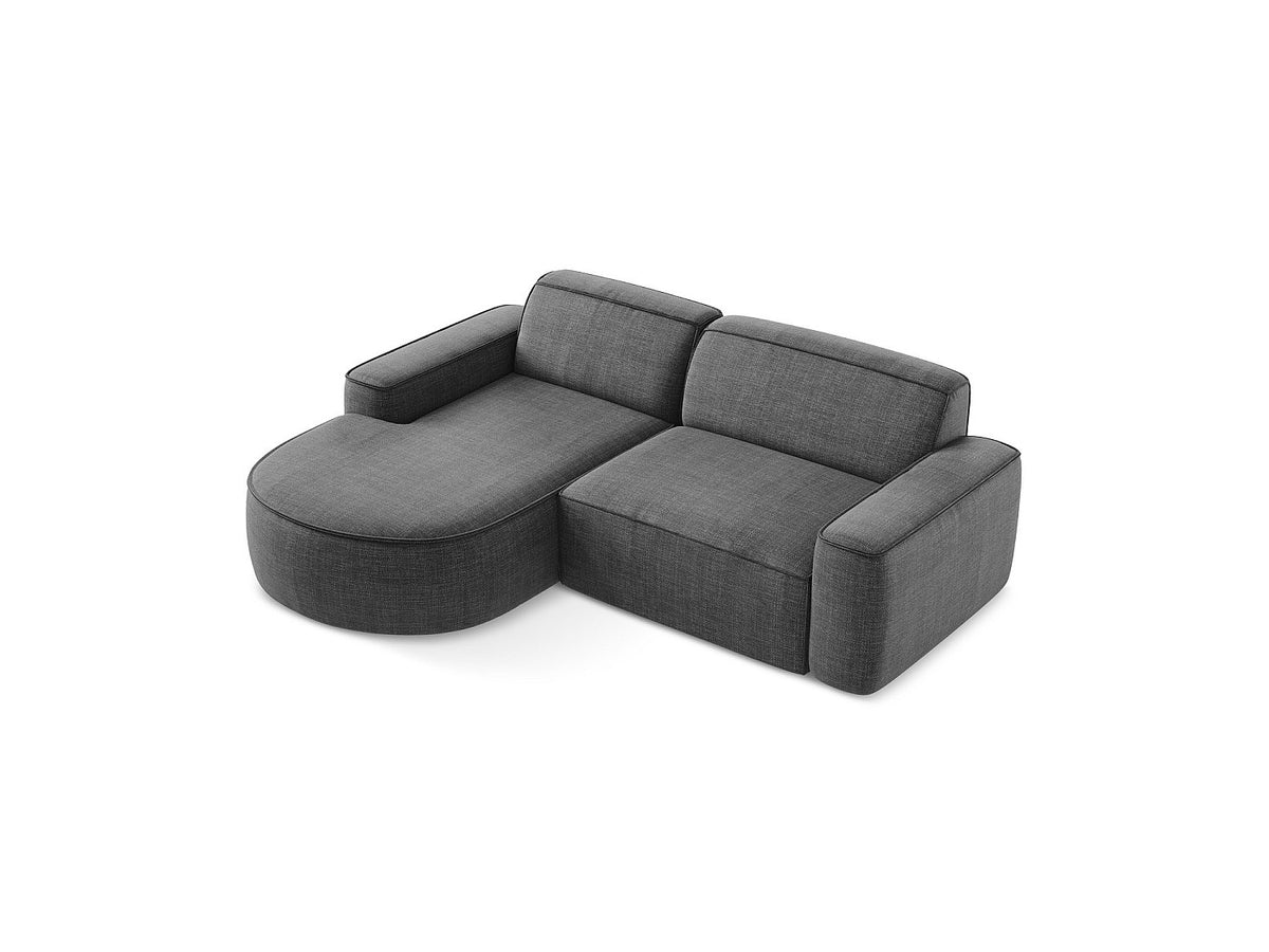 Canapé modulable 5 places gris tissu