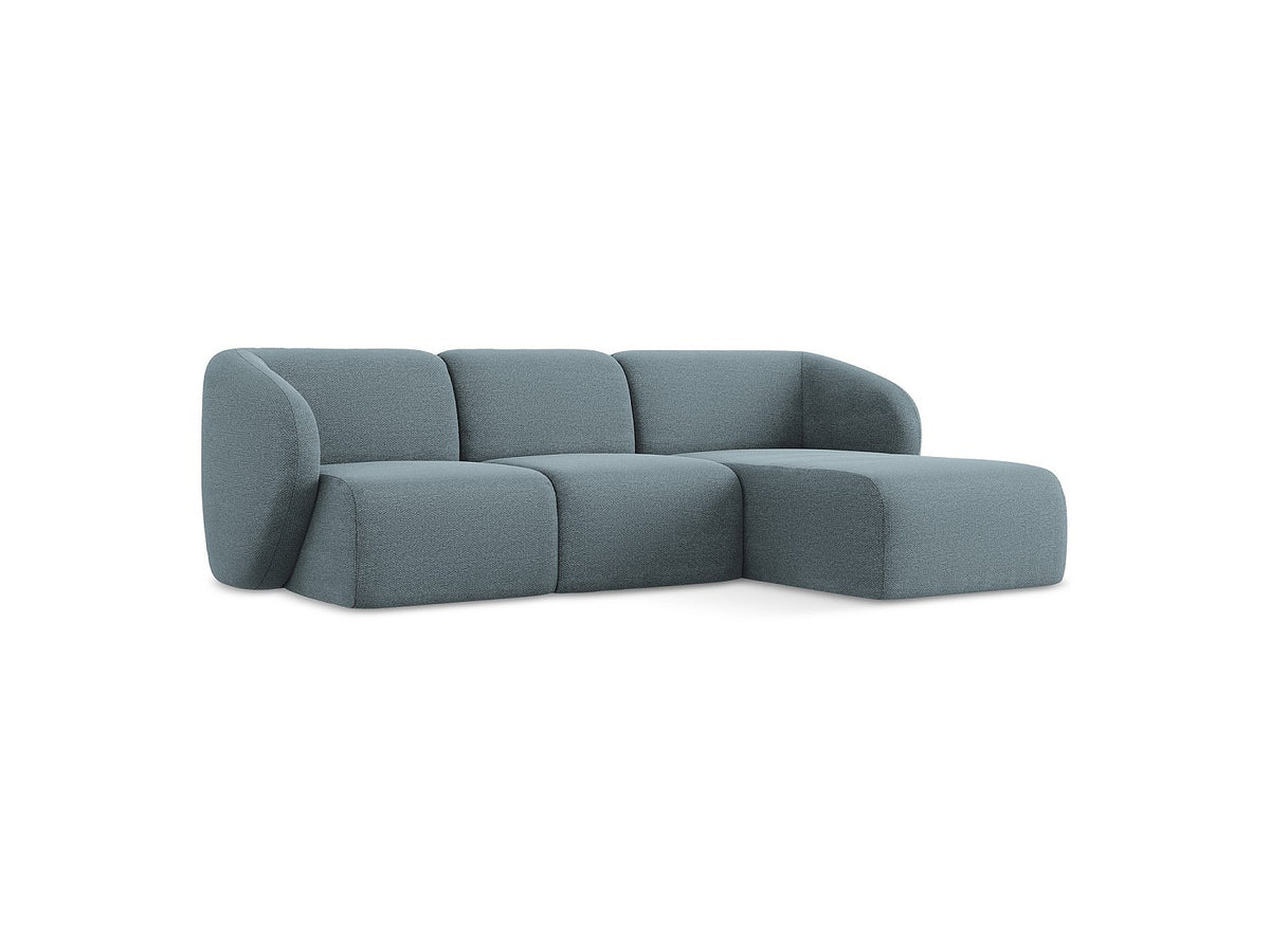 Canapé modulable 3 places bleu tissu