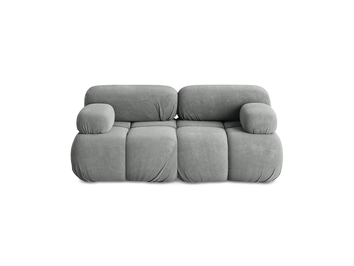 Canapé modulable 2 places gris tissu