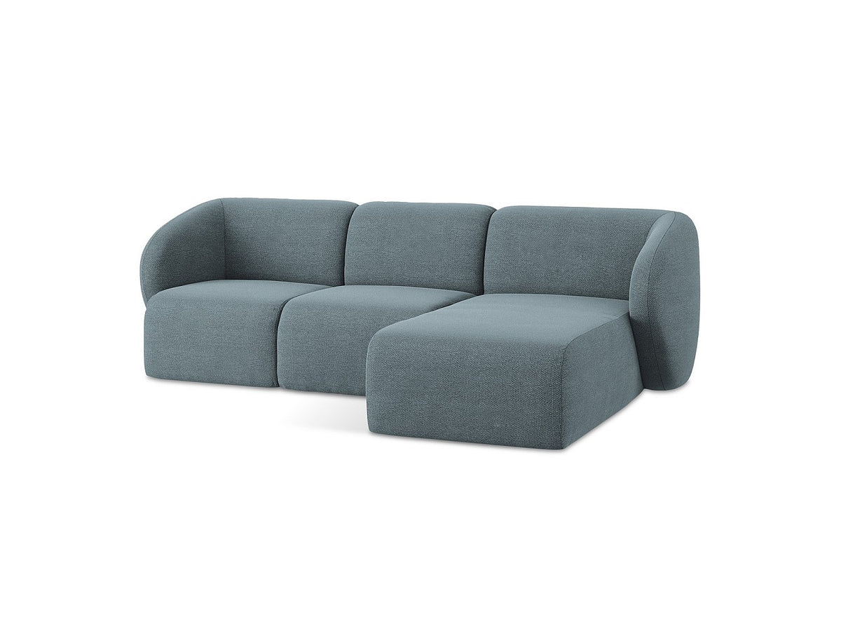 Canapé modulable 3 places bleu tissu