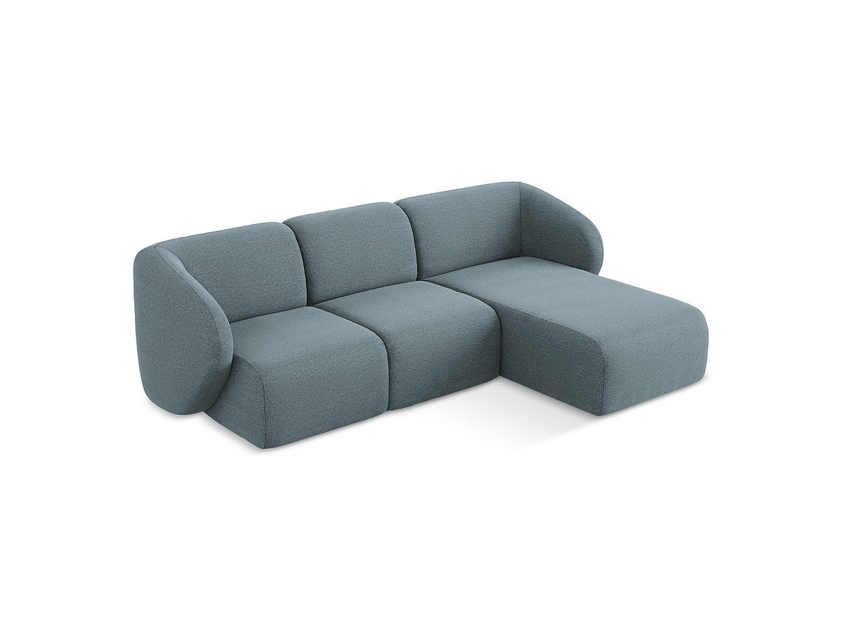 Canapé modulable 3 places bleu tissu