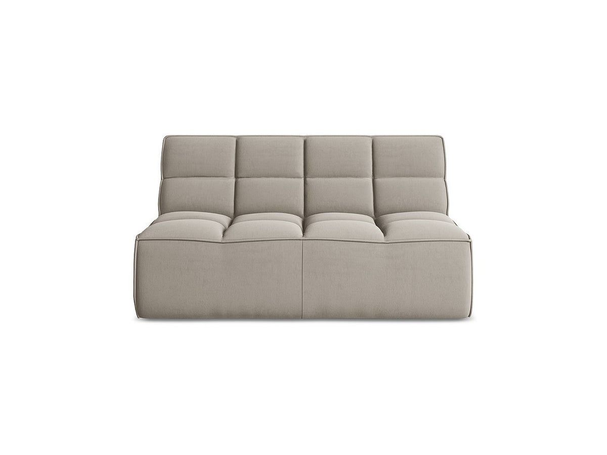 Canapé modulable 2 places taupe tissu