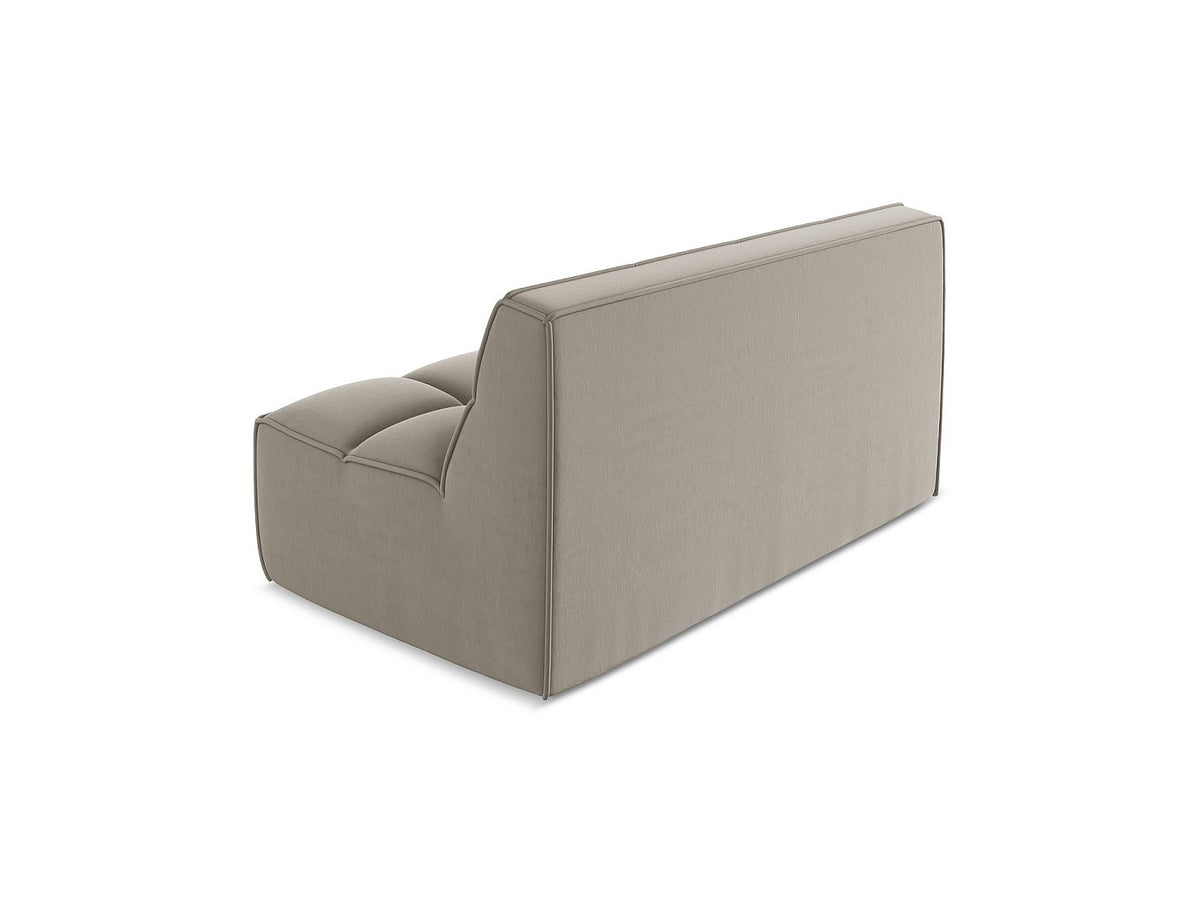 Canapé modulable 2 places taupe tissu