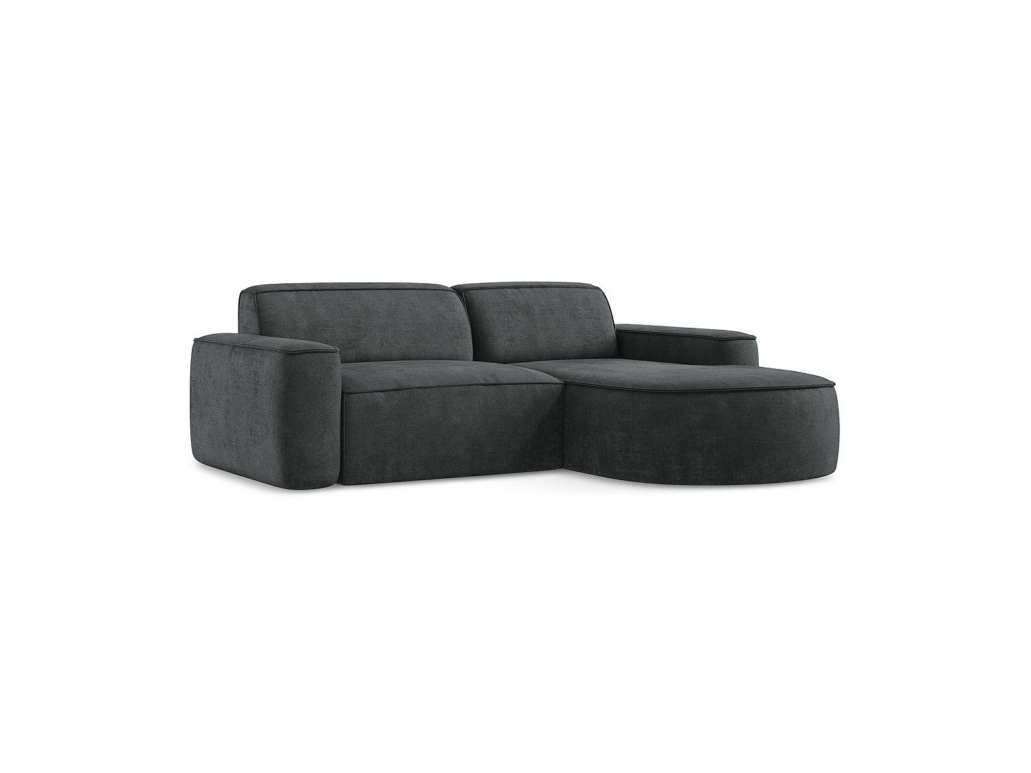 Canapé modulable 5 places gris tissu