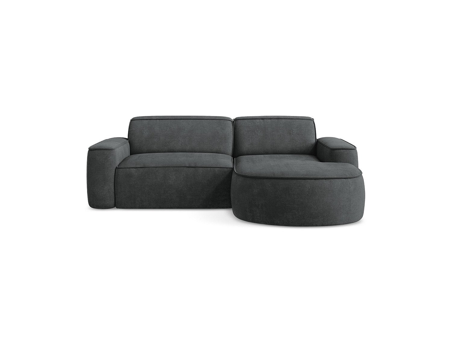 Canapé modulable 5 places gris tissu
