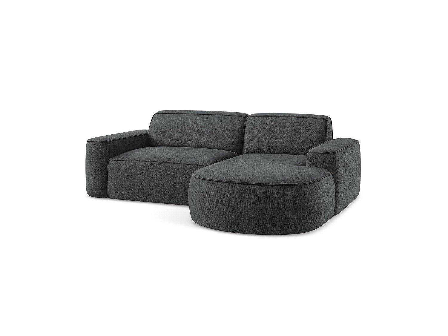 Canapé modulable 5 places gris tissu