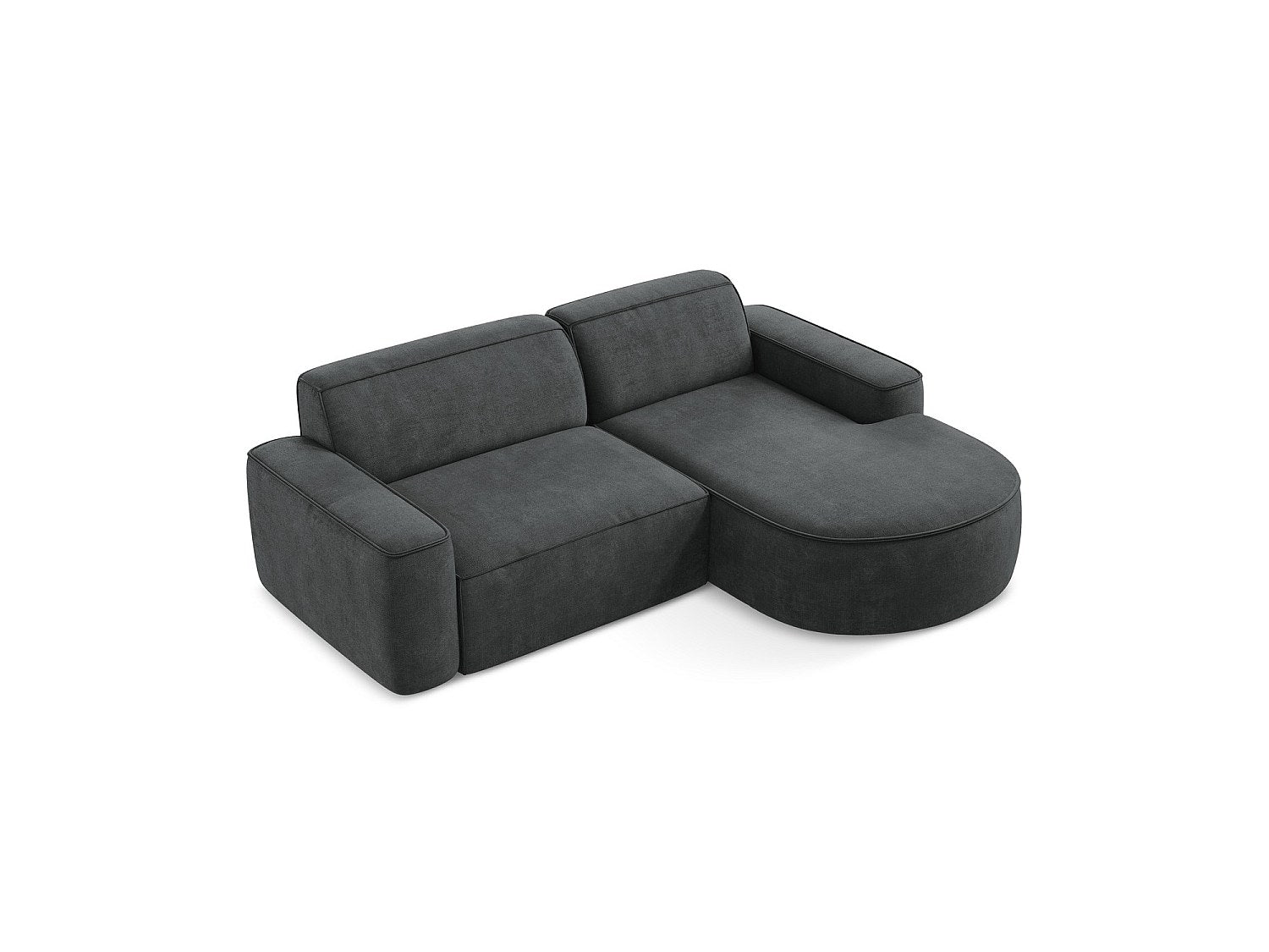 Canapé modulable 5 places gris tissu