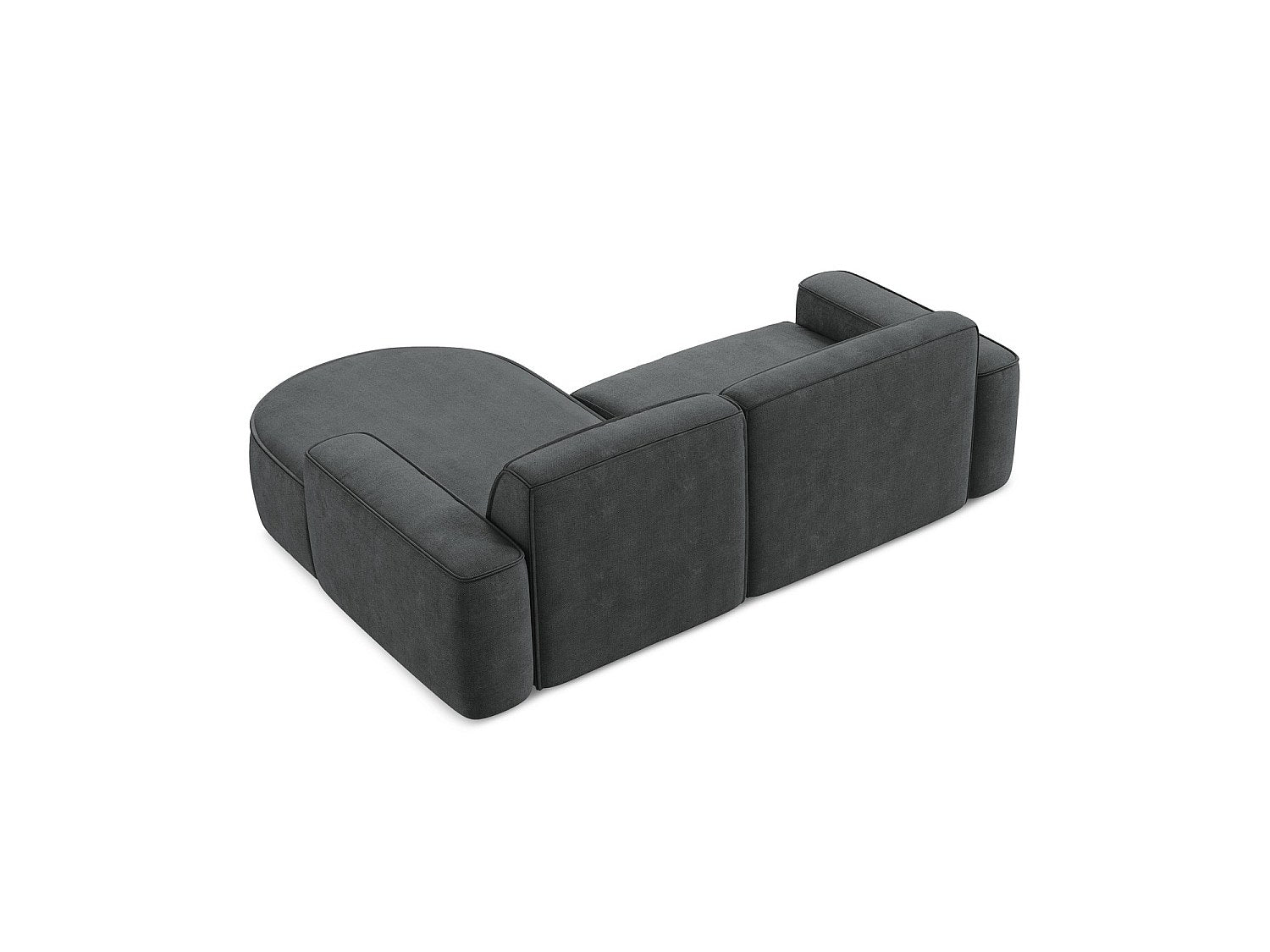 Canapé modulable 5 places gris tissu