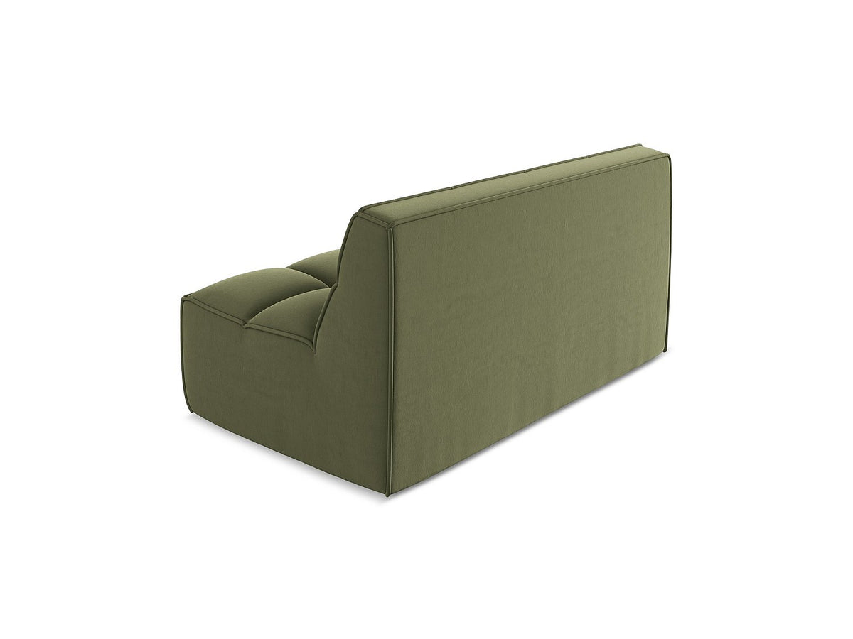Canapé modulable 2 places vert tissu