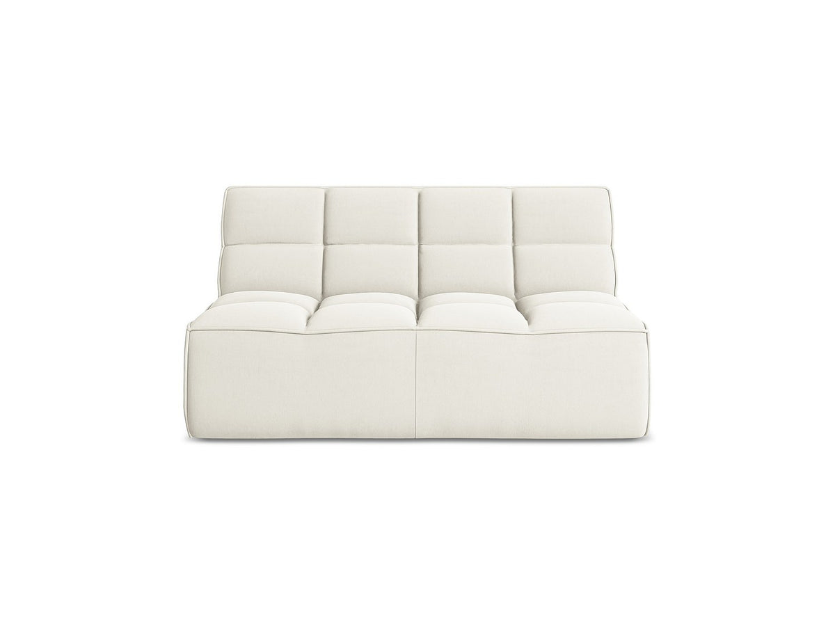Canapé modulable 2 places beige tissu