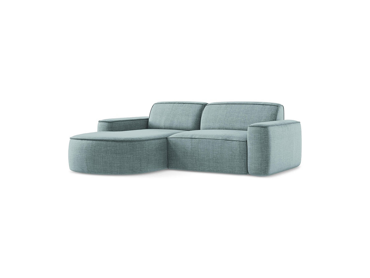 Canapé modulable 5 places bleu tissu