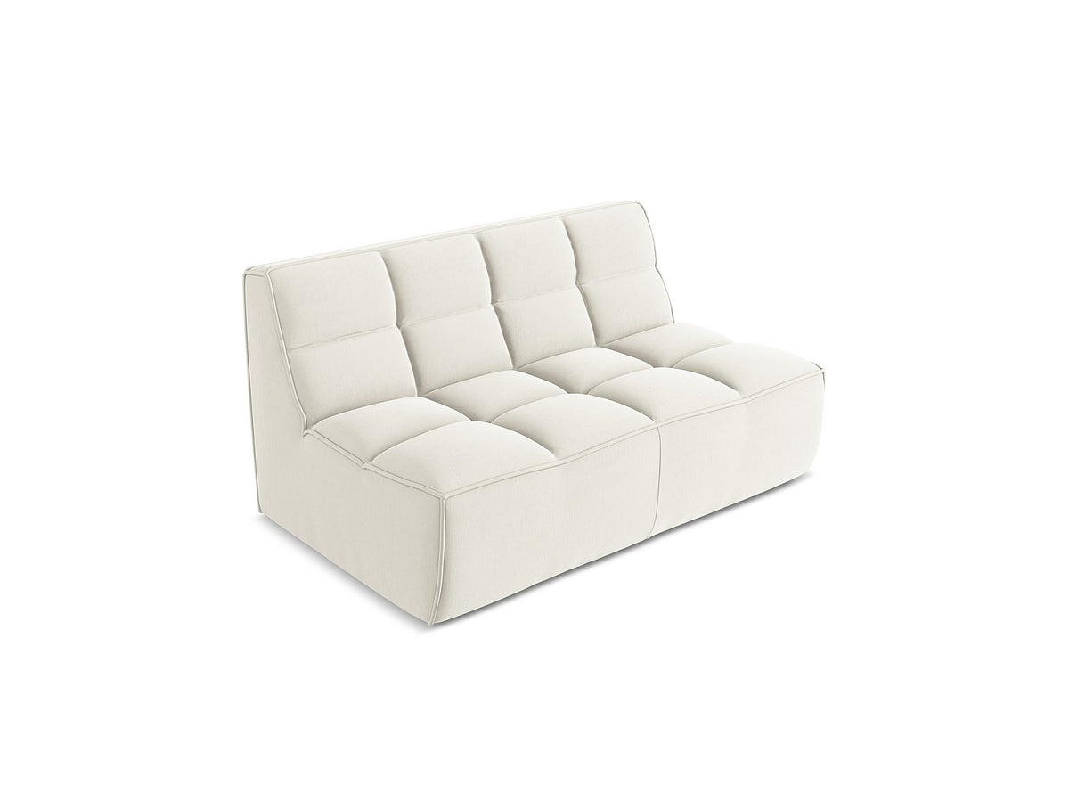 Canapé modulable 2 places beige tissu