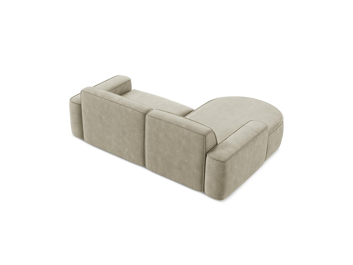 Canapé modulable 5 places beige tissu