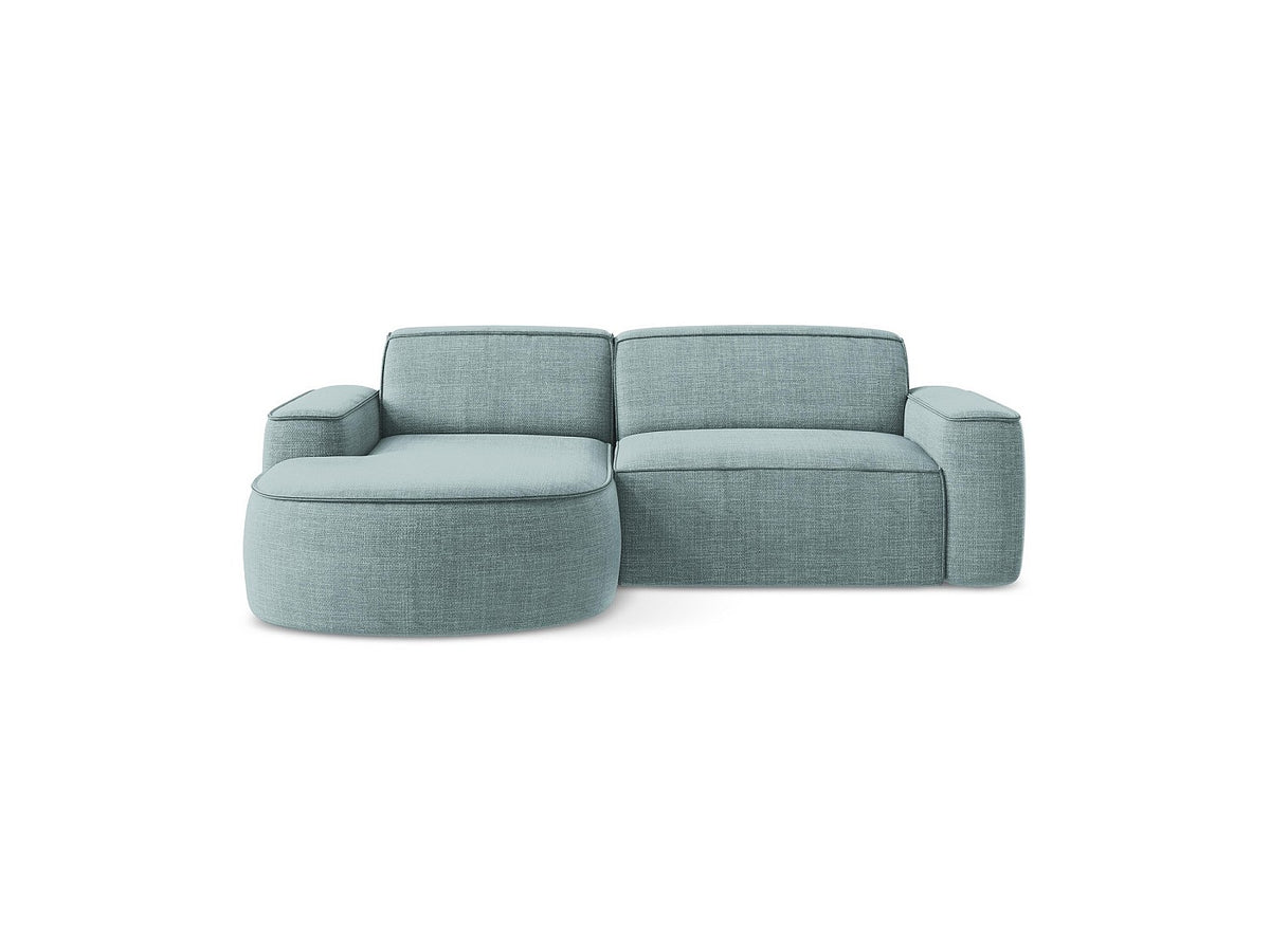 Canapé modulable 5 places bleu tissu