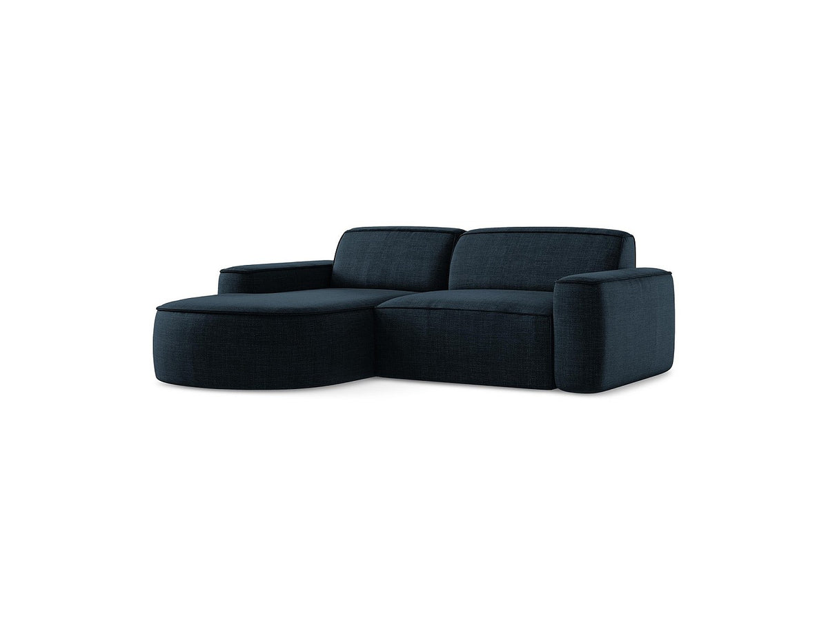 Canapé modulable 5 places bleu tissu