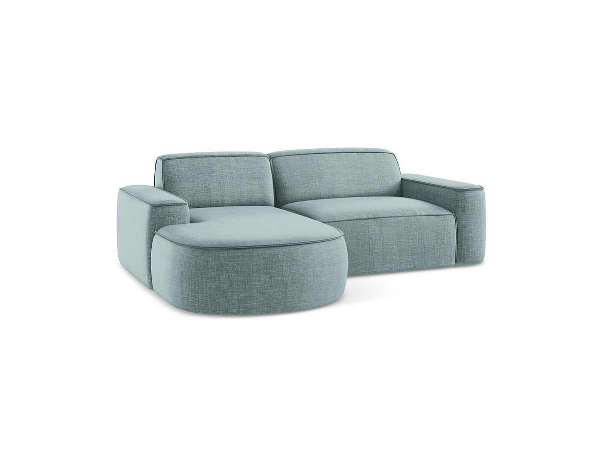 Canapé modulable 5 places bleu tissu