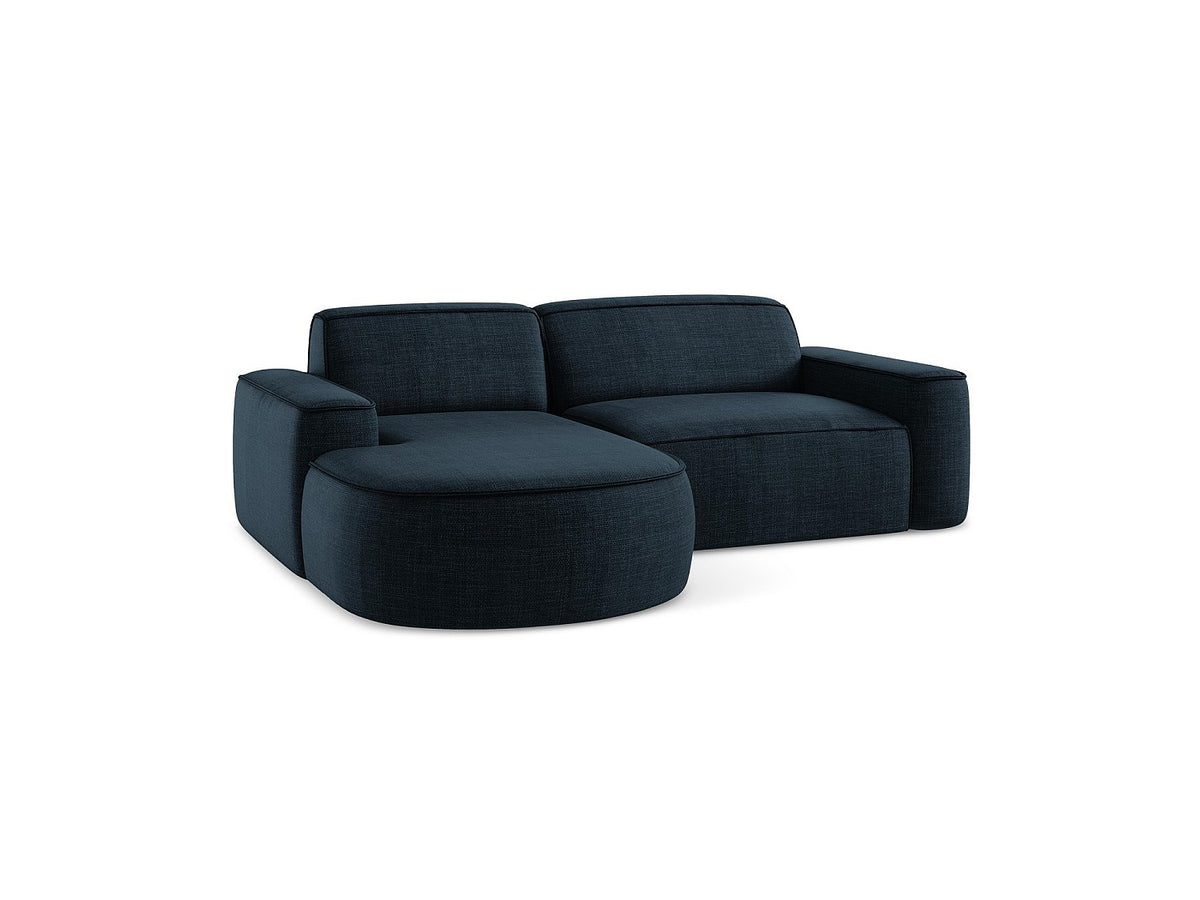 Canapé modulable 5 places bleu tissu