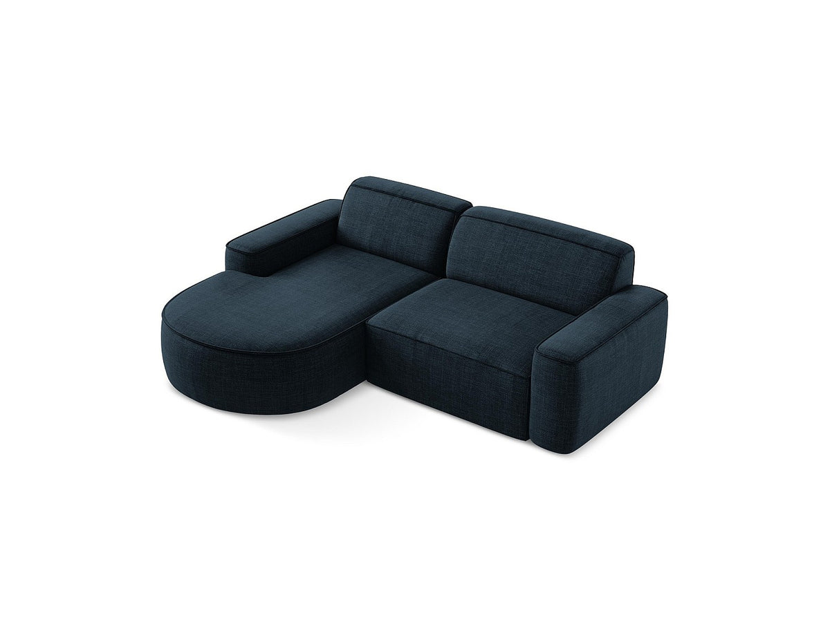 Canapé modulable 5 places bleu tissu