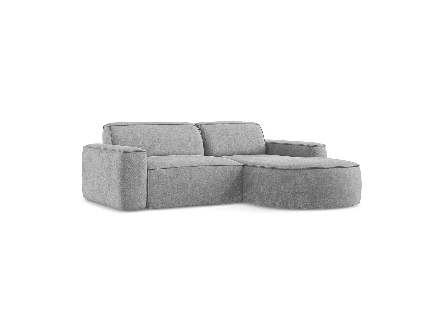 Canapé modulable 5 places gris tissu