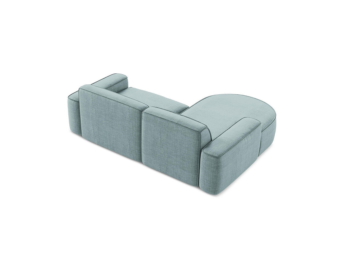 Canapé modulable 5 places bleu tissu