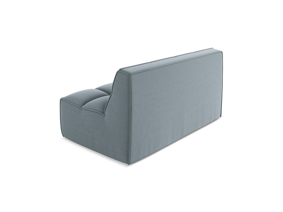 Canapé modulable 2 places bleu tissu