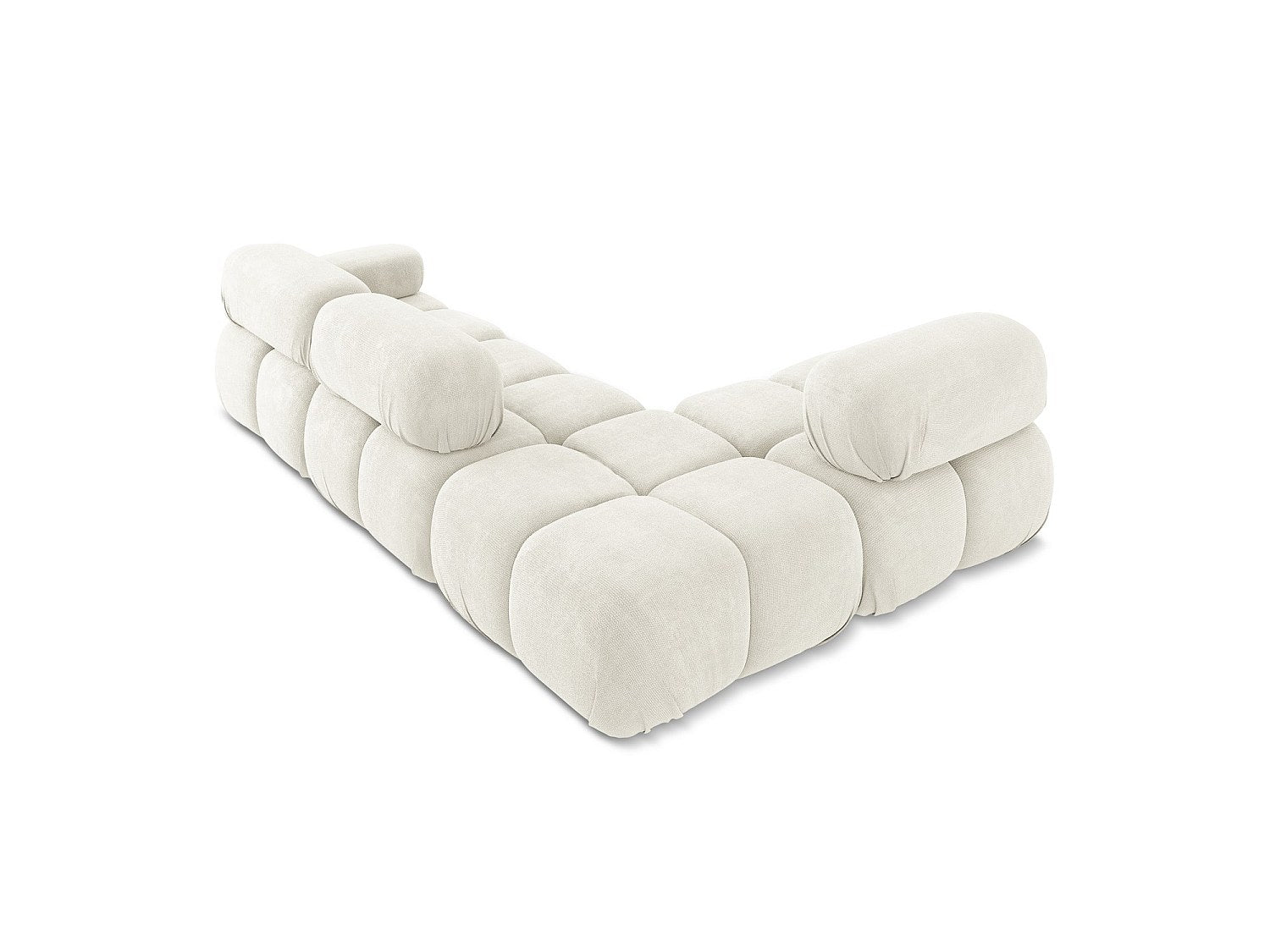 Canapé modulable 3 places blanc tissu