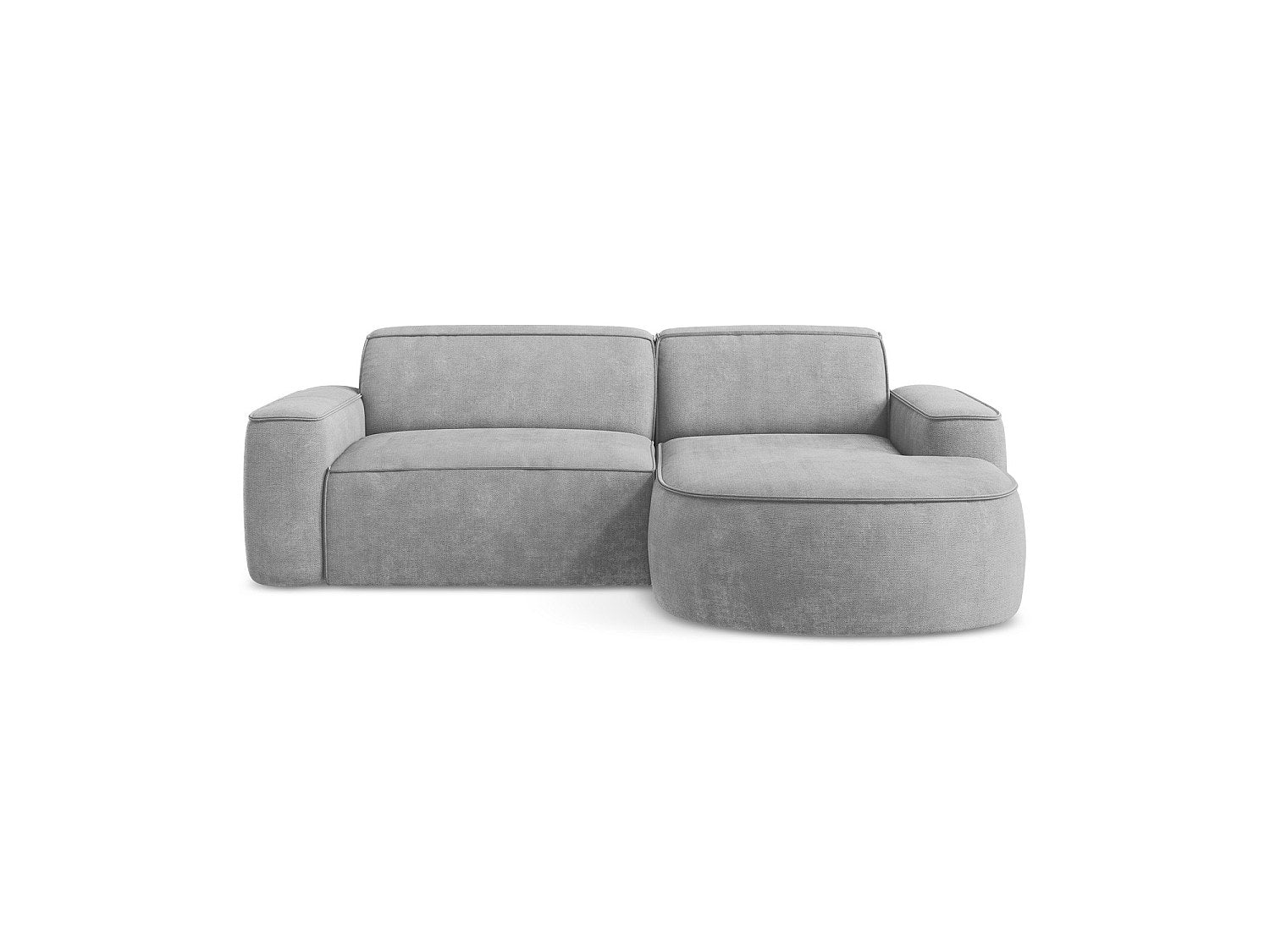 Canapé modulable 5 places gris tissu
