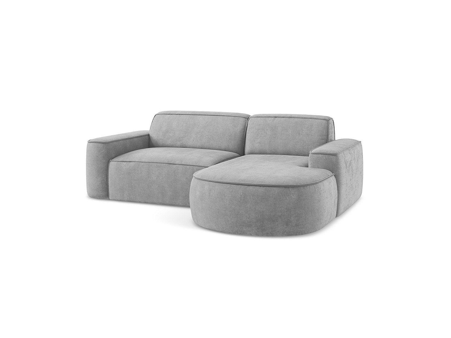 Canapé modulable 5 places gris tissu