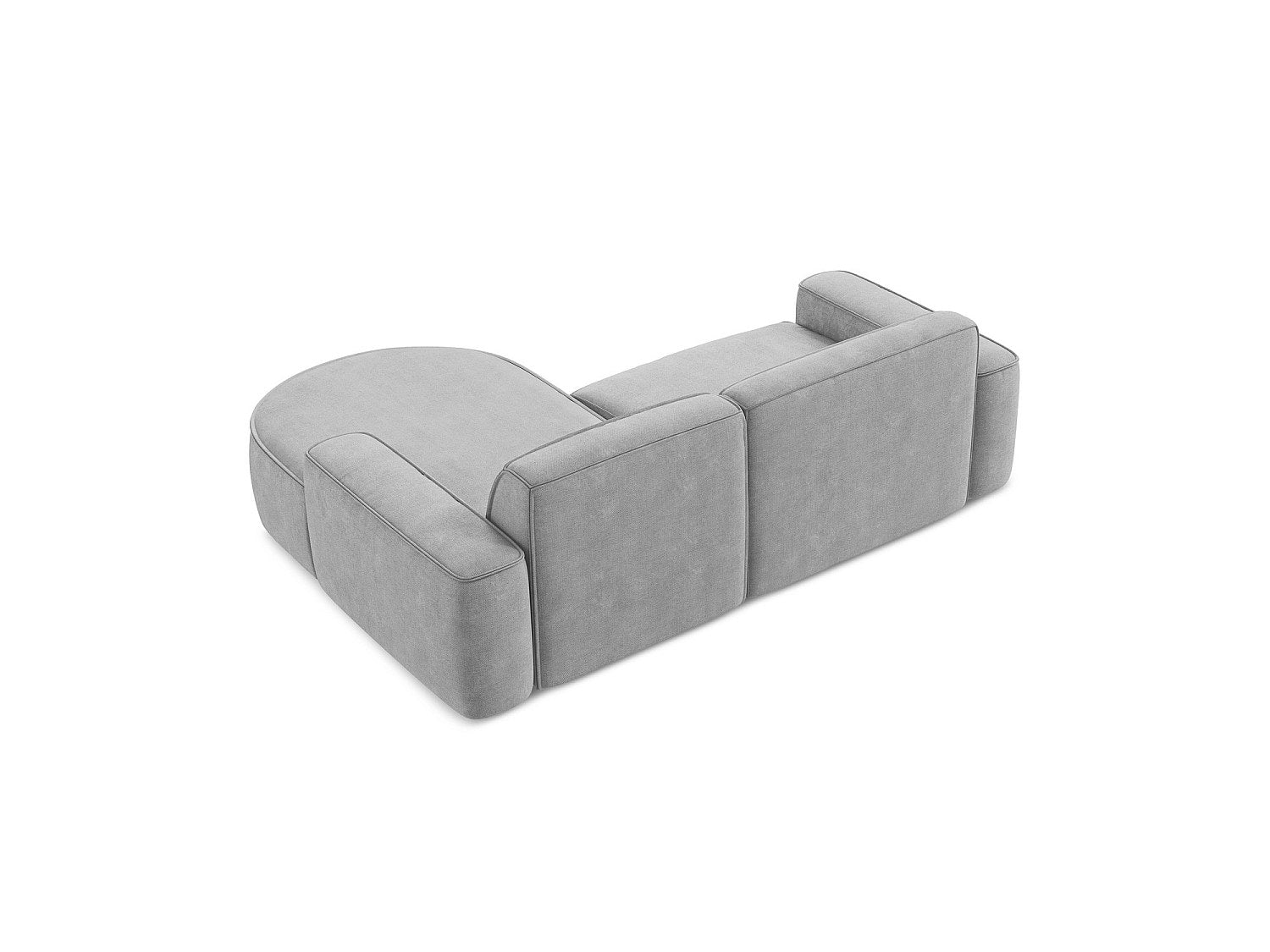 Canapé modulable 5 places gris tissu