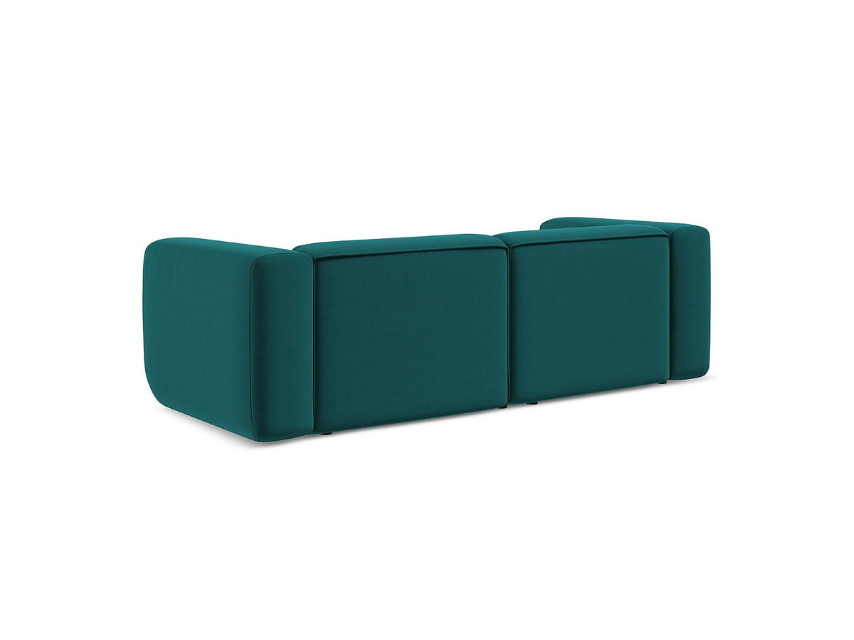 Canapé modulable 3 places bleu tissu