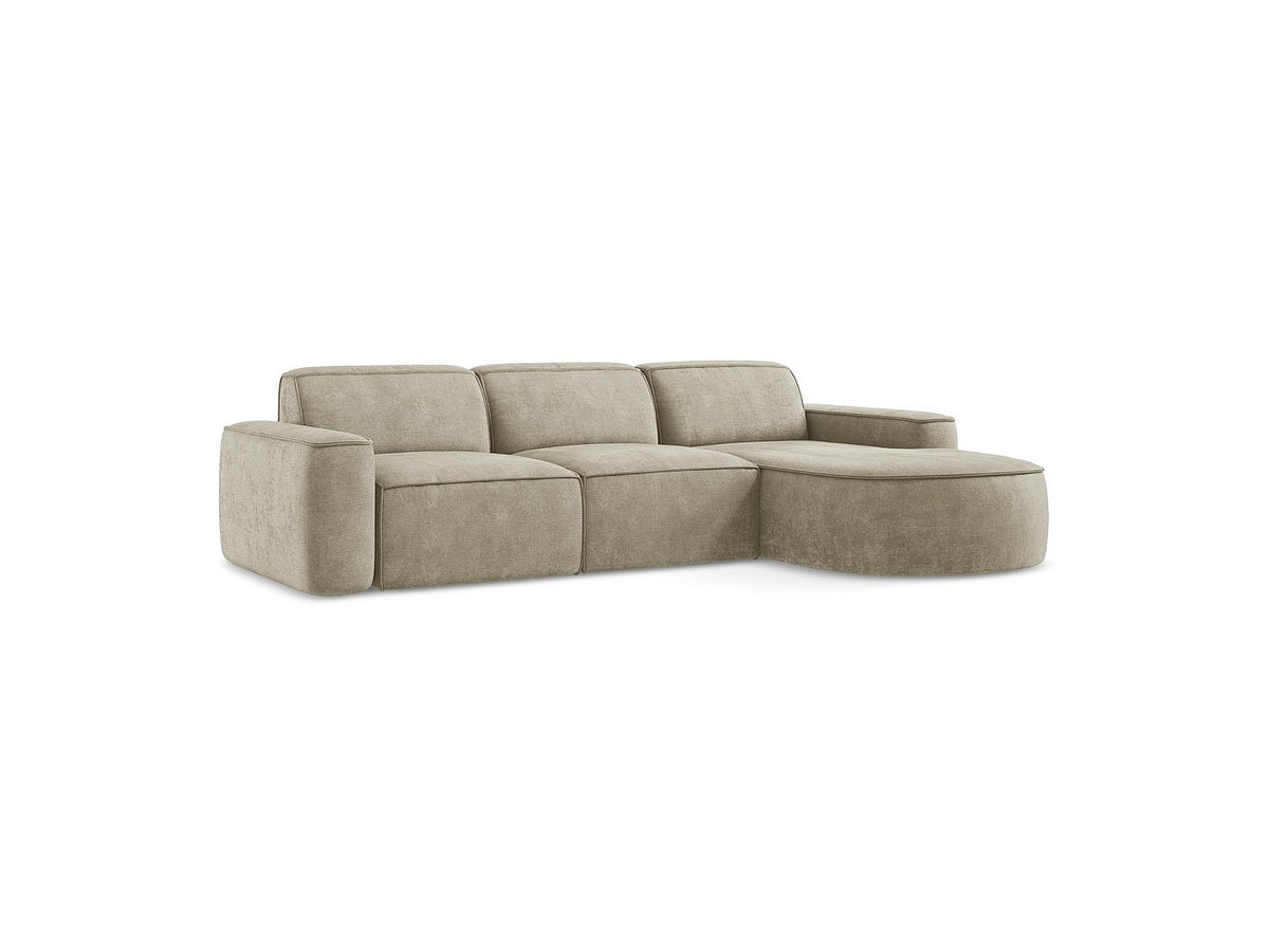 Canapé modulable 3 places beige tissu