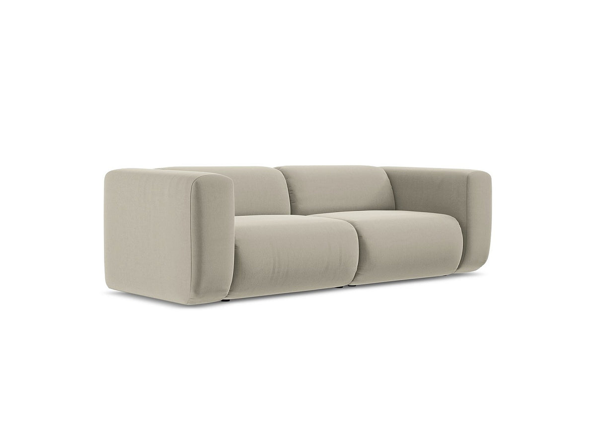 Canapé modulable 3 places marron tissu