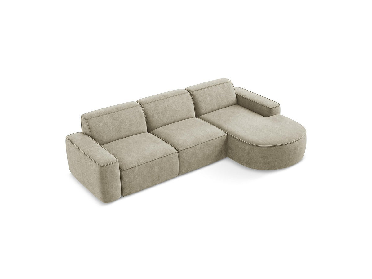 Canapé modulable 3 places beige tissu