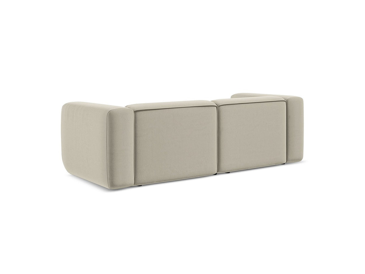 Canapé modulable 3 places marron tissu