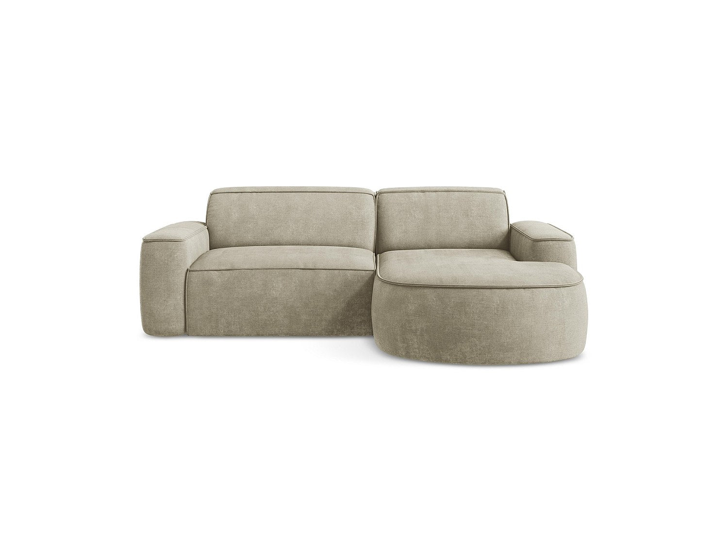 Canapé modulable 5 places beige tissu
