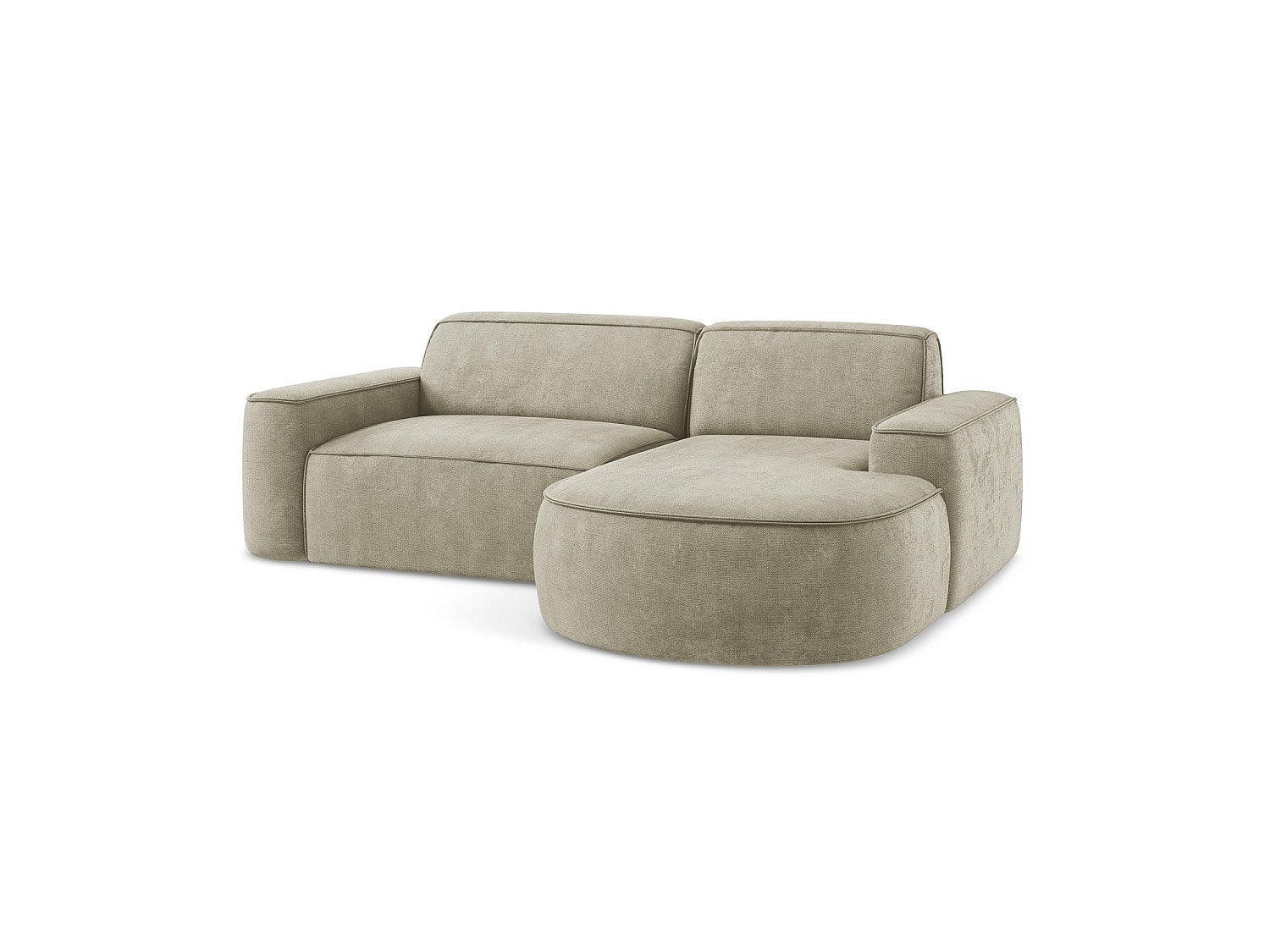 Canapé modulable 5 places beige tissu