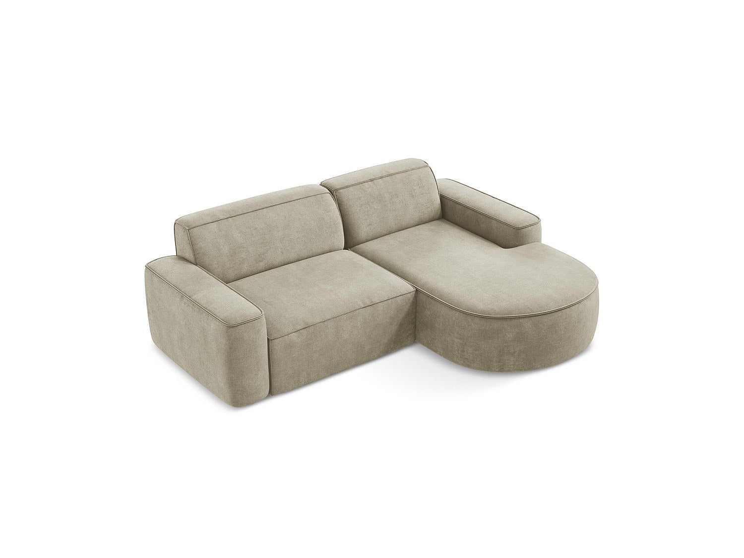 Canapé modulable 5 places beige tissu