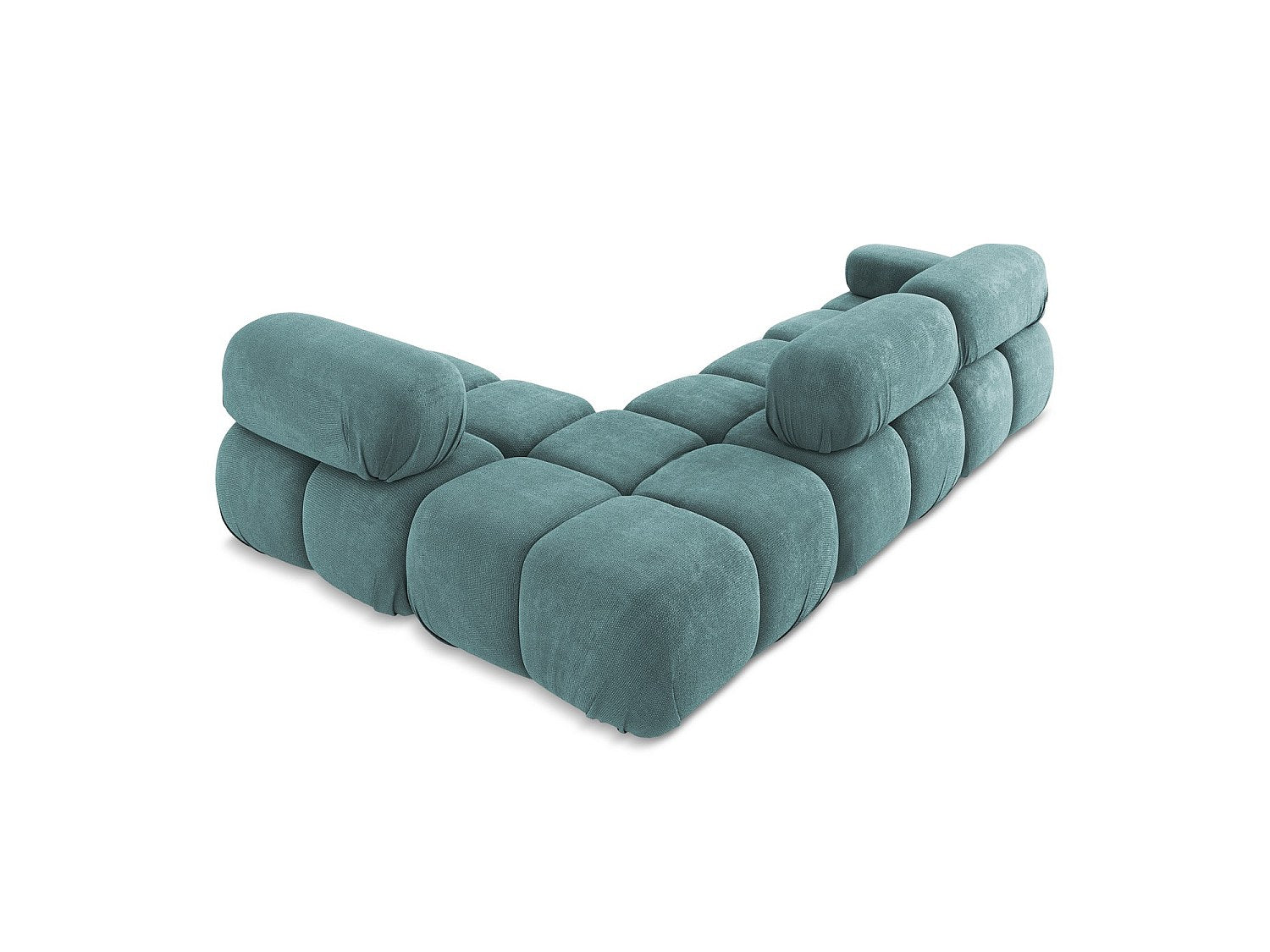 Canapé modulable 3 places bleu tissu