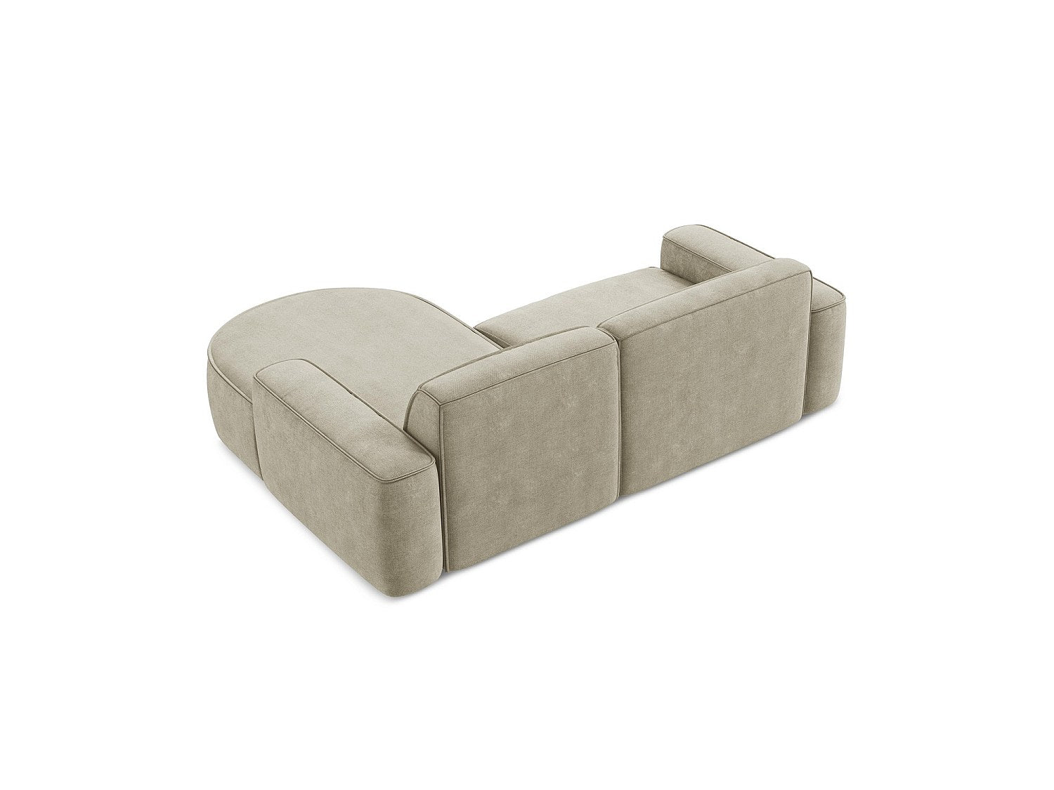 Canapé modulable 5 places beige tissu