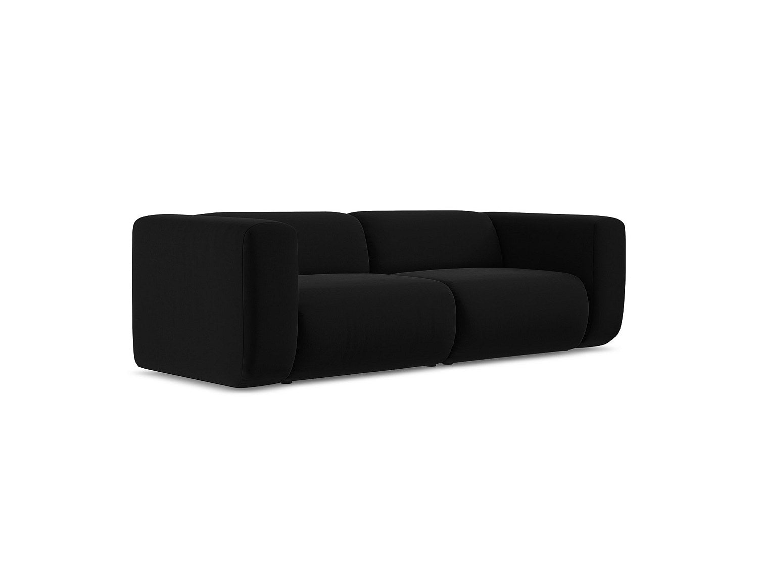 Canapé modulable 3 places noir tissu
