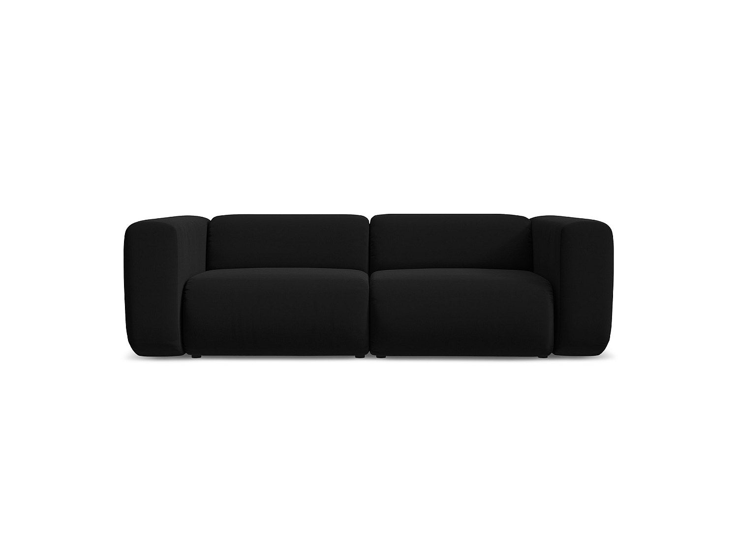 Canapé modulable 3 places noir tissu