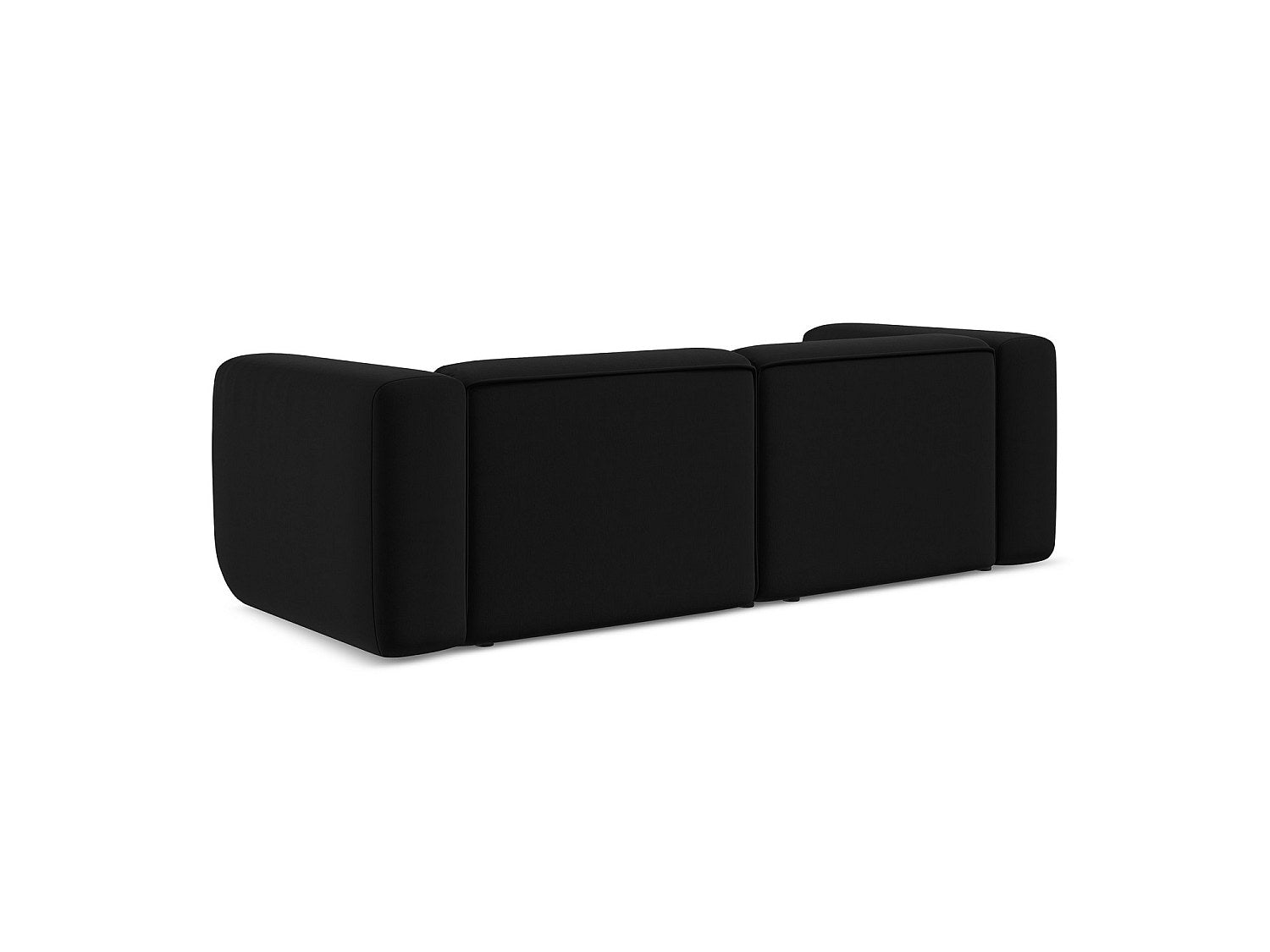 Canapé modulable 3 places noir tissu