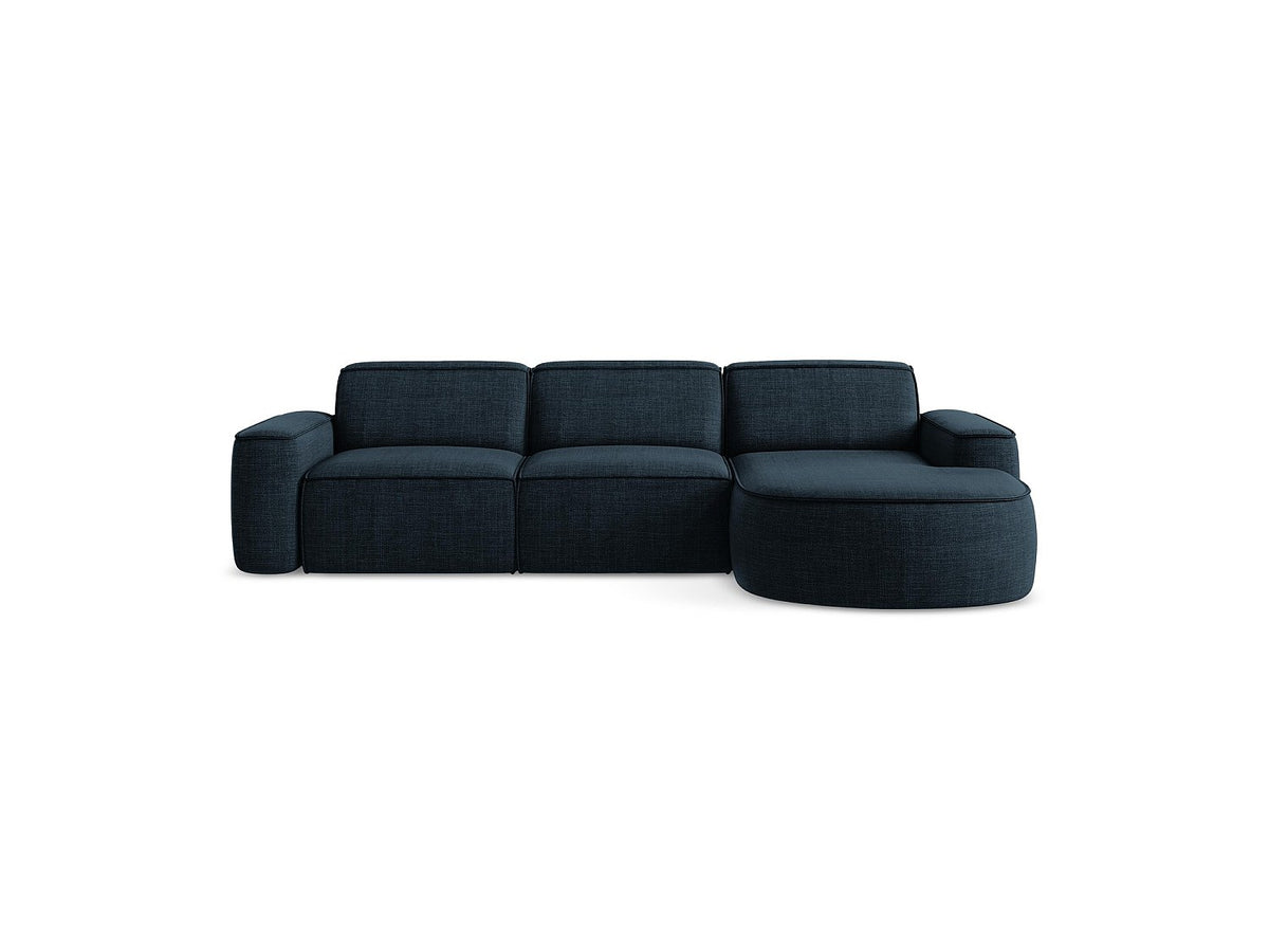 Canapé modulable 3 places bleu tissu